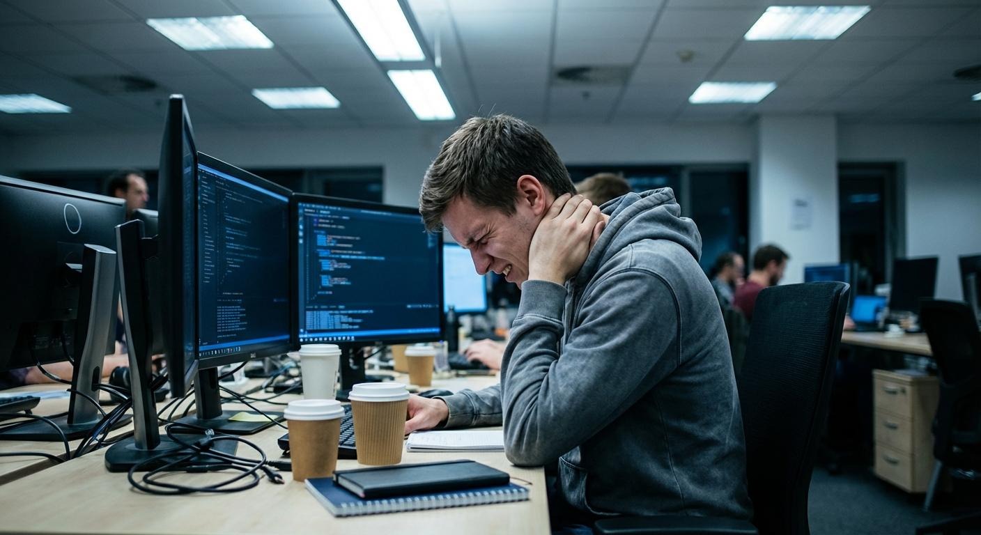 Sėdimas darbas ir kaklo problemos: kaip jų išvengti?